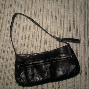 Black Leather Shoulder Bag
